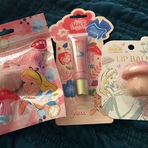 Disney Alice in Wonderland Lip Gloss & Balm Set - Light Pink